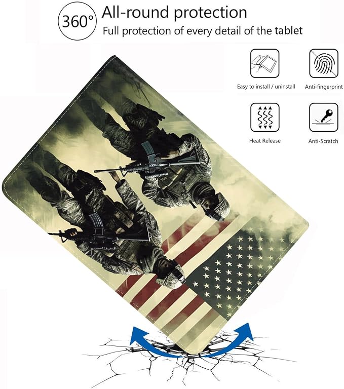 Case for iPad (A16) 11th Generation 11 Inch 2025 iPad 10th Generation 10.9 Inch 2022 Adjustable Stand Auto Wake/Sleep Smart Leather Case African American Black Girl