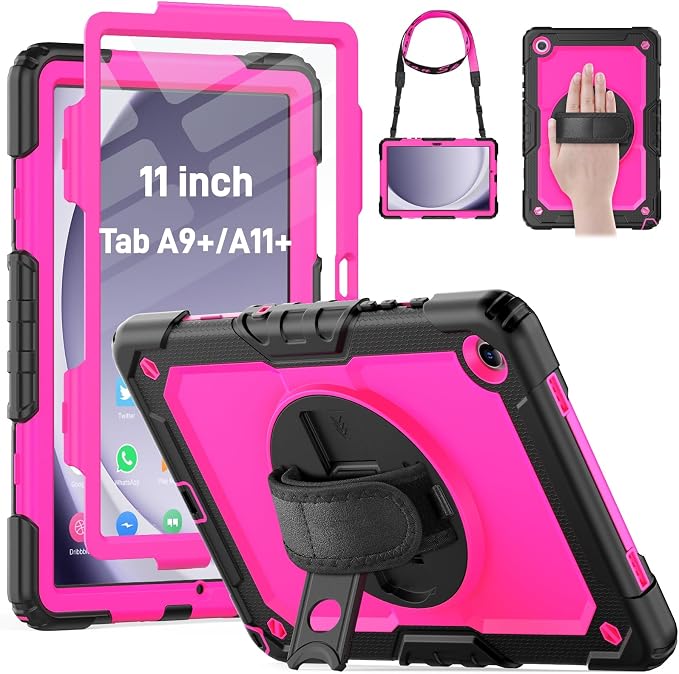 HXCASEAC Case for Samsung Galaxy Tab S6 Lite 10.4 inch Protective with Screen Protector/Hand Strap/S Pen Holder Shockproof S6 Lite Tablet Case 2024/2022/2020 SM-P610 SM-P613 SM-P620 - Black