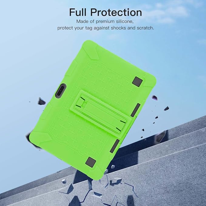 Case for ZZB ZB10 / JUNYANG Tablet 10.1 inchSoft Silicone Protector CoverKids FriendlyAdjustable Stand Tablet Cover4 Corners Thicken ShockproofBlack