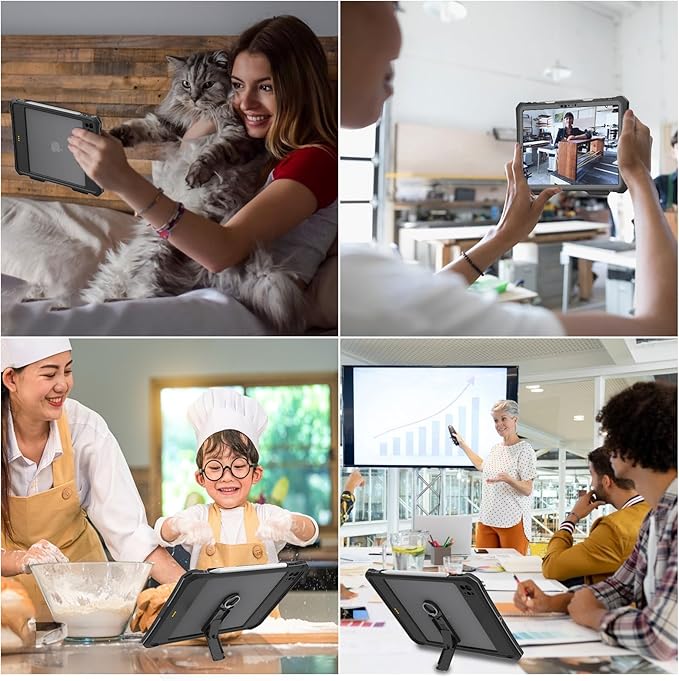 10.2 Waterproof Case Compatible with iPad 9th 8th 7th Generation 2021/2020/2019 Built-in Screen Protector with Strap Stand Pencil Holder Full Body Heavy Duty Protective Shockproof