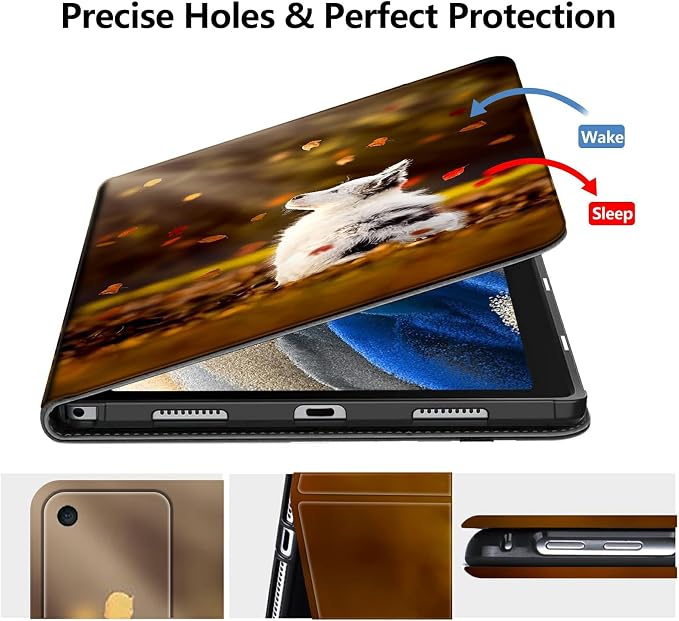 Case for Fire 7 Tablet &amp Fire 7 Kids (12th Gen 2022 Release) - Slim PU Leather Protective Smart Cover with Auto Sleep/Wake &amp Multi-Angle StandBlue Dandelion