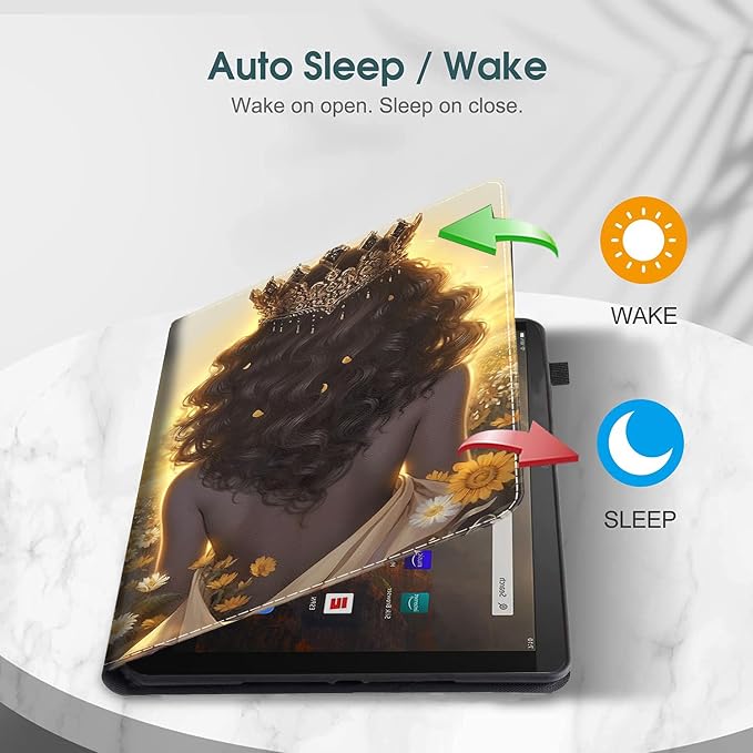 Case for Amazon Fire Max 11 Tablet (13th Generation 2023 Release) Multi-Angle Smart Stand Cover Auto Sleep/Wake for Fire 11 Max Tablet，African American Women Inspirational Quotes