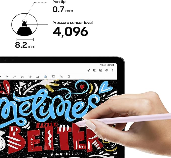 Beige Galaxy Tab S9 FE S Pen for Samsung Galaxy Tab S9 FE Stylus Pen Replacement 4096 Pressure Levels with Free 5 Tips