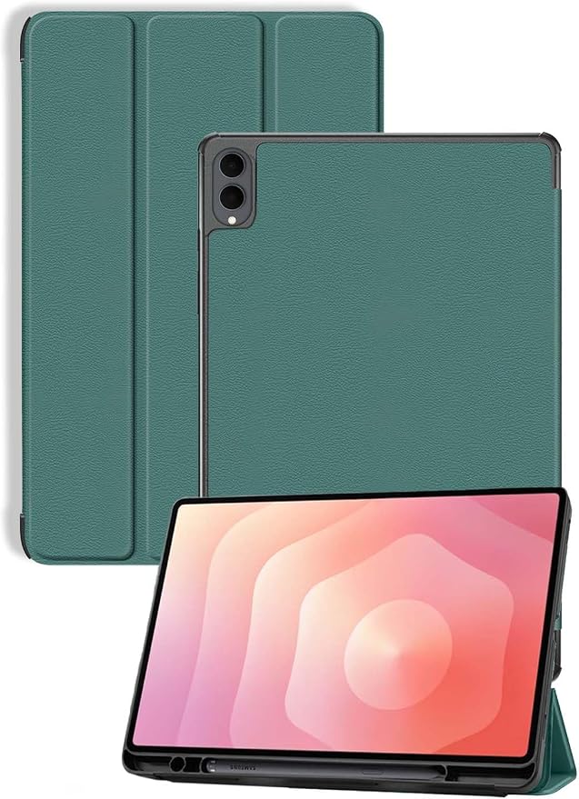 Case for Samsung Galaxy Tab S12 Ultra Tablet 14.6inchNOUKAJU Tablet Protection Case with Pen SlotBracket FunctionDrop-ResistantProtection Cover for Samsung Galaxy Tab S11 Ultra(Green)