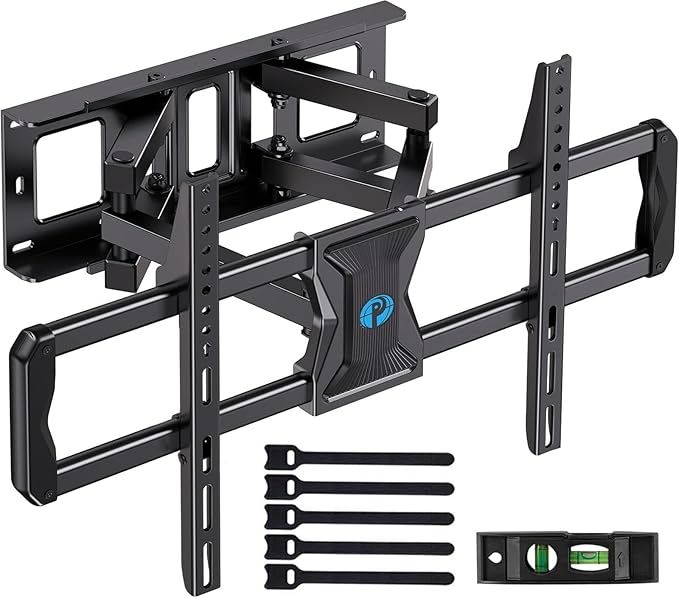 Pipishell Full-Motion TV Wall Mount for Most 37–84 Inch TVs up to 100 lbs, Wall Mount TV Bracket with Dual Articulating Arms, Extension, Swivel, Tilt, Fits 16" Wood Studs, 600 x 400mm Max VESA, PILF8