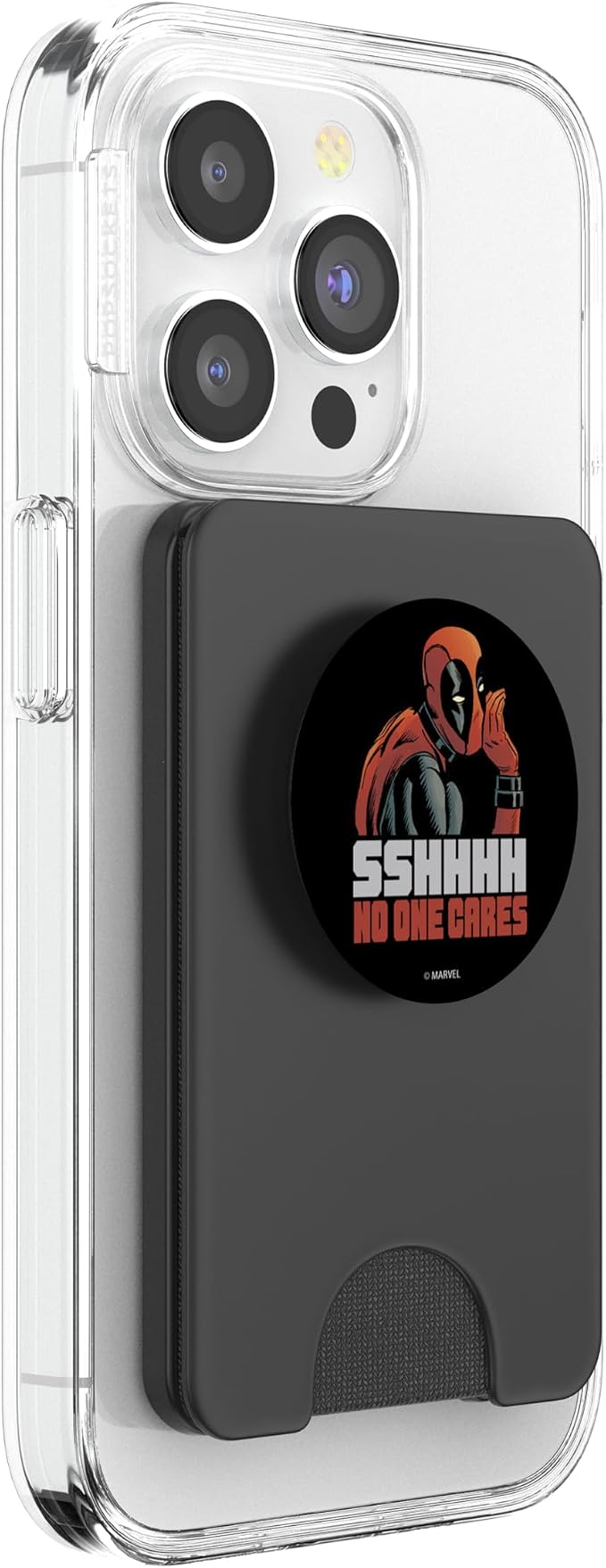Marvel Deadpool Sshhhh No One Cares PopSockets Adhesive PopGrip