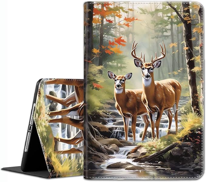 Case for iPad 10.2/10.5，iPad 9th/8th/7th Gen，for iPad 10.2 inch 2021/2020/2019/iPad Air 3rd Gen/Pro 10.5 - Slim Fit Standing Cover with Auto Sleep/Wake，Enchanted Forest 2