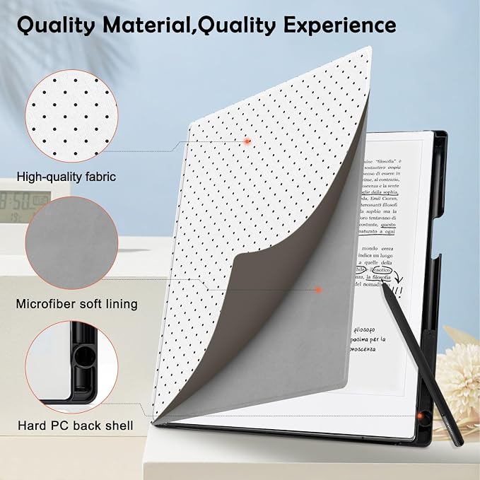 Case for Remarkable 2 Paper Tablet 10.3 2020 ReleasedLightweight and Hard Back Shell Protective Book Folio Cover with Built-in Pen HolderComes with Remarkable 2 Pen Tips.