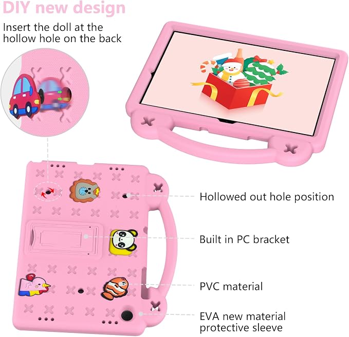 Kids Case for Lenovo Tab 10.1 inch (TB311XU / TB311FU) Kids EVA Protective Shockproof Cover with Stand Handle Shoulder Strap Handle Stand for Lenovo Tab 10.1 2025 Green