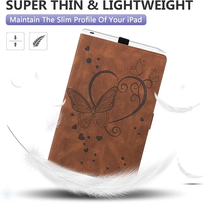 Dteck Wallet Case for Galaxy Tab S10+/S9+/S7 FE/S8+/S7 Plus 12.4 Tablet Premium PU Leather Folding Stand Auto Wake/Sleep Pen Holder Case with Hummingbirds
