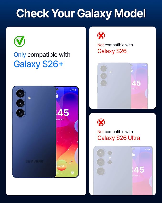 DOME GLASS Whitestone UV GEN Film Compatible with Galaxy S26 Plus Glass-Like UV Cured PET Screen Protector [2 Pack]