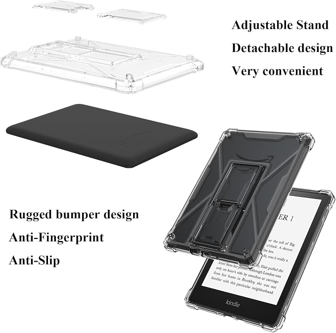 Clear Case for All-New Amazon Kindle Fire Max 11 Tablet (13th Generation 2023 Release) 11 Slim Lightweight Shell Transparent Soft TPU Back Shockproof Crystal Reinforced Corner Cover Clear