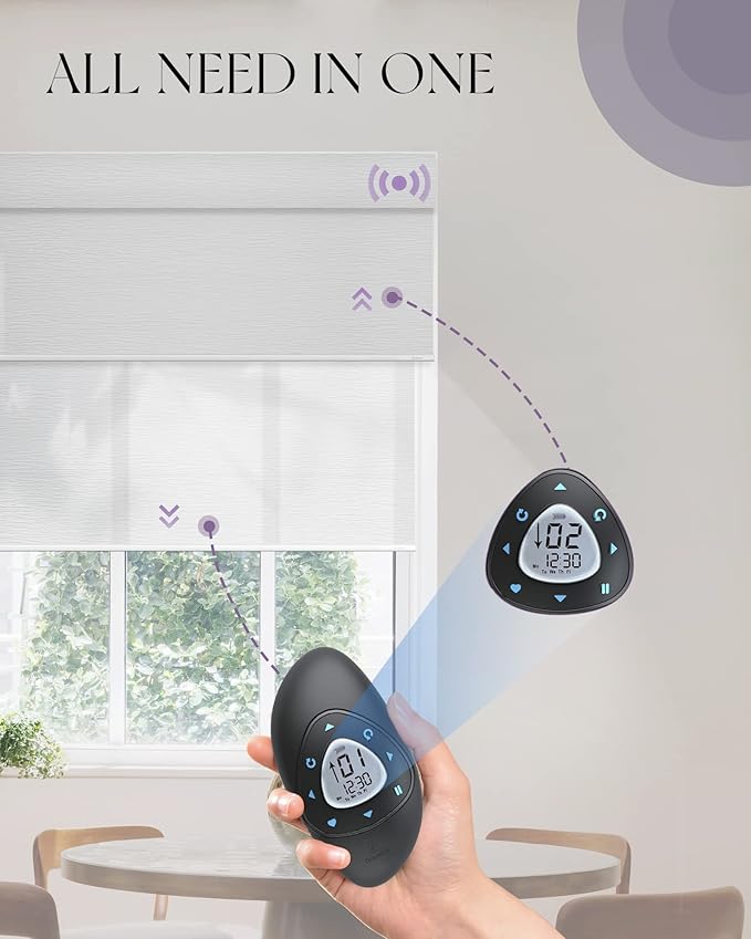 Graywind Motorized Dual Shades Smart Double Blinds Blackout and Light Filtering Blinds in One Set Remote Alexa Google Smart Control Roller Shades, Customized Size (Jacquard White)