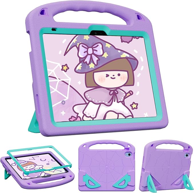 Kids Case for iPad 9th/8th/7th Gen. (10.2-inch 2021/2020/2019) | Shockproof Cover with Built-in Screen Protector and Stand Black