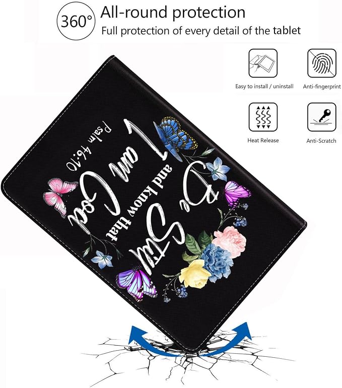 Case for iPad (A16) 11th Generation 11 Inch 2025 iPad 10th Generation 10.9 Inch 2022 Adjustable Stand Auto Wake/Sleep Smart Leather Case African American Black Girl