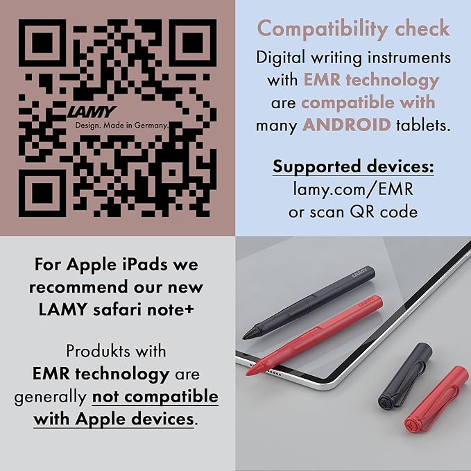 LAMY AL-Star EMR Aubergine (PC/EL tip) - Stylus Pen for Many Android Devices - Touchscreen Pen with Ergonomic Grip - Precise Writing &amp Drawing on Digital Media - with Function Button