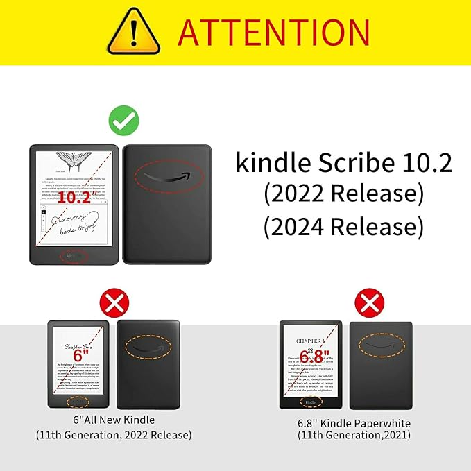 Case for 10.2 Kindle Scribe (2024/2022 Release) Slim PU Leather Lightweight Adjustable Stand Smart Shell Cover with Auto Wake/Sleep for 10.2 Amazon Kindle Scribe E-ReaderA Dog