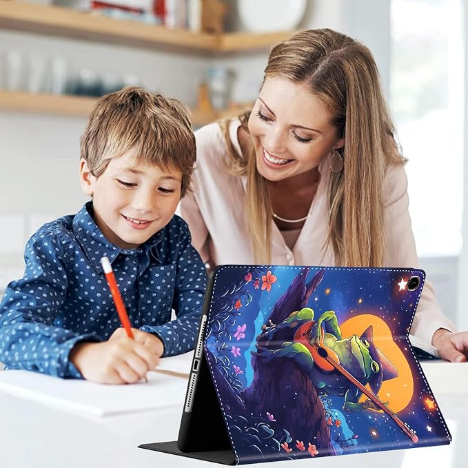 Case for iPad (A16) 11th Generation 11 Inch (2025) for iPad 10th Generation 10.9 Inch (2022) Slim Folding Stand Cover with Auto Wake/Sleep Watercolor Sea Turtle