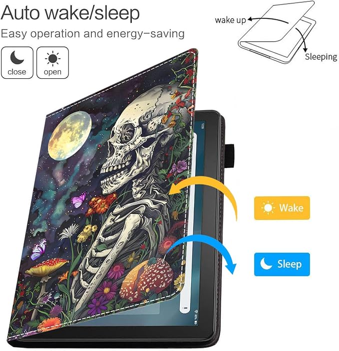 Case for Amazon Fire HD 8/Fire HD 8 Plus Tablet (12th/10th Generation 2024/2022/2020 Release) Premium PU Leather Cover with Auto Sleep Wake African Women
