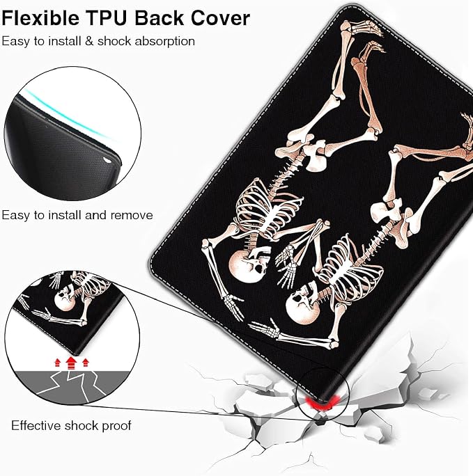 Case for iPad A16 11th Gen 11 Inch (2025) 10th Gen 10.9 Inch (2022) Model A3354 A3355 A3356 A2696 A2757 A2777 ，Slim Fit Standing Cover with Auto Sleep/Wake，Frog Playing Guitar