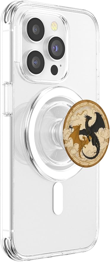 Black Dragon Book Lover Booktrovert Librarian Bookish PopSockets PopWallet for MagSafe