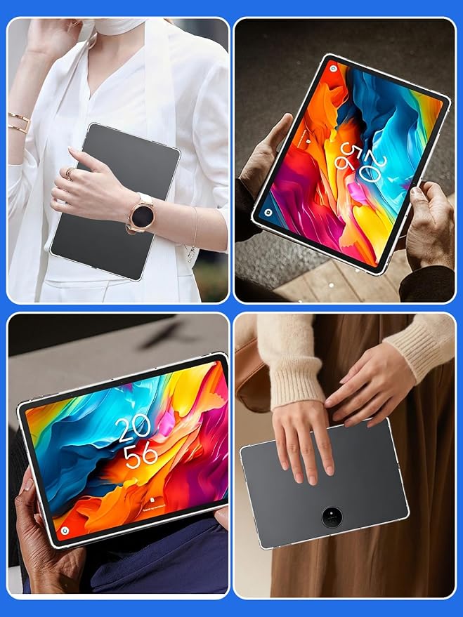 Transparent TPU Case for TCL NXTPAPER 14 14.3-Inch Tablet Soft Flexible Shockproof Cover with Airbag Protection Anti-Scratch(Transparent)