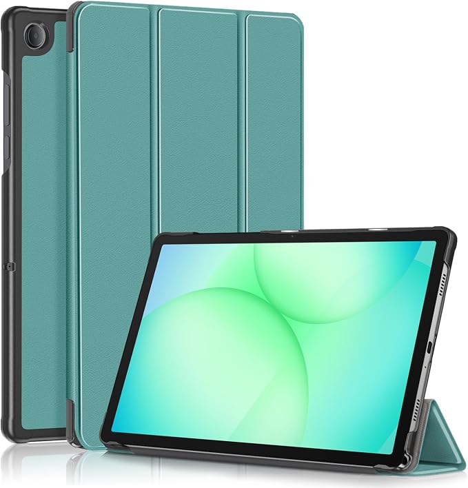 Gylint Folding Folio Stand Case for Galaxy Tab A11+ Plus/A9+ Plus 11 Inch Ultra-Thin PU Leather Smart Cover with Auto Wake/Sleep Black