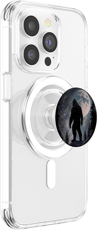 Bigfoot Yeti Sasquatch Stars Moon Starry Night PopSockets Adhesive PopGrip