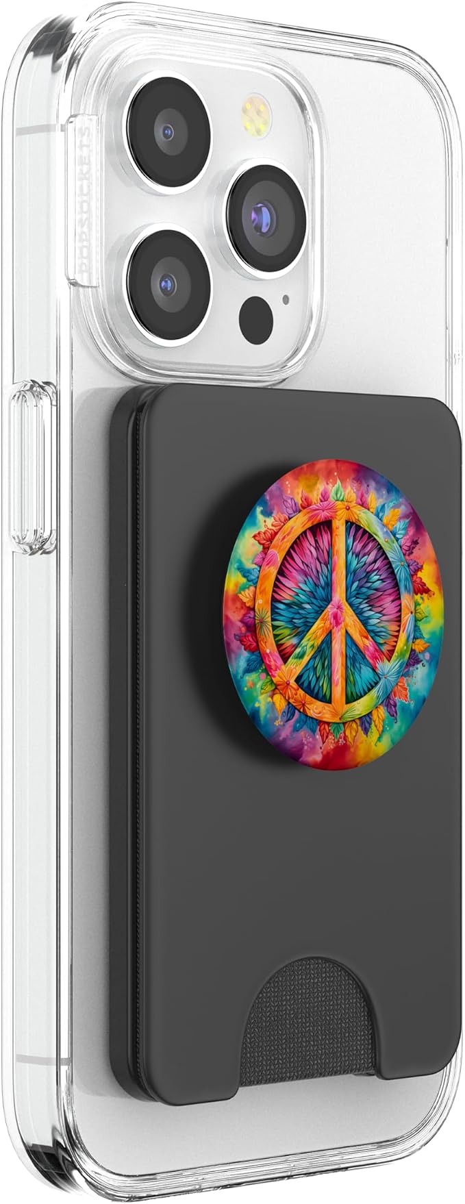 Peace Sign Rainbow Tie-Dye Inspired Design PopSockets Adhesive PopGrip