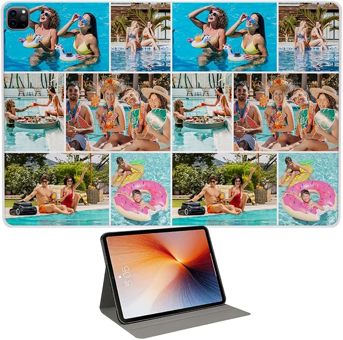 Custom Case for iPad Air 3rd Generation 2019 / iPad Pro 2017 10.5 inch Personalized Customized Picture Logo Text Name PU Leather Tablet Cover Premium Folio Flip Stand Case Auto Wake/Sleep