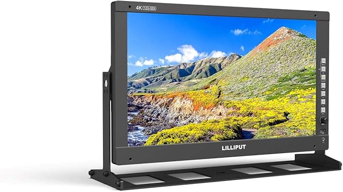LILLIPUT 17.3" Q17 FHD PRO SDI Filmmaking Monitor 3D Lut HDR Waveform/Vector/Histogram/4 Bar Display/Audio Vector/Level Meter with Gold mount and 19" rack mount ears by VIVITEQ