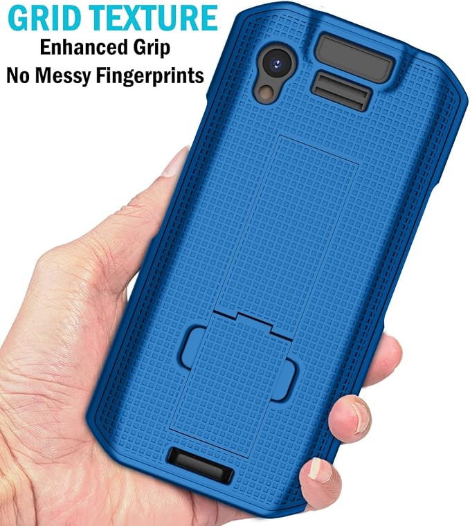 Case and Hand Strap Combo for Zebra TC21 TC26 - Black | Slim Hard Shell with Stand Satisfying Texture for Your Mobile Computer Scanner Phone Includes Palm Grip Harness
