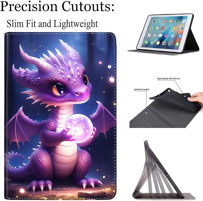 Case for Galaxy Tab A9 Plus ， Auto Sleep/Wake Multi-Angle Viewing Slim Folio Stand Cover for Samsung Galaxy Tab A9+/A9 Plus 11 Inch 2023 (SM-X210/X216/X218) Magic Mushrooms Fungus