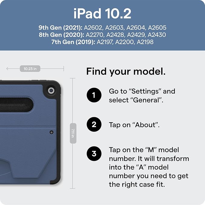 ZUGU CASE for iPad 7th/8th/9th Generation 10.2 Inch 2019/20/21 [Arctic Gray]