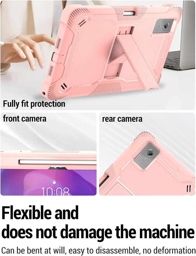 for Lenovo Idea Tab Plus/Tab K12（12.1 Inch） Android Tablet Protective caseShockproof Lightweight Silicone Protective Cover with StandChild-Friendly ProtectionEasy to Clean DesignBlack