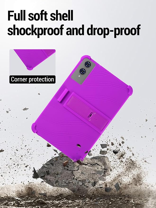 for TECLAST T65 13.4 inch Tablet Protective case Shockproof Lightweight Silicone Protective Cover with Stand Child-Friendly Protection Easy to Clean DesignBlack