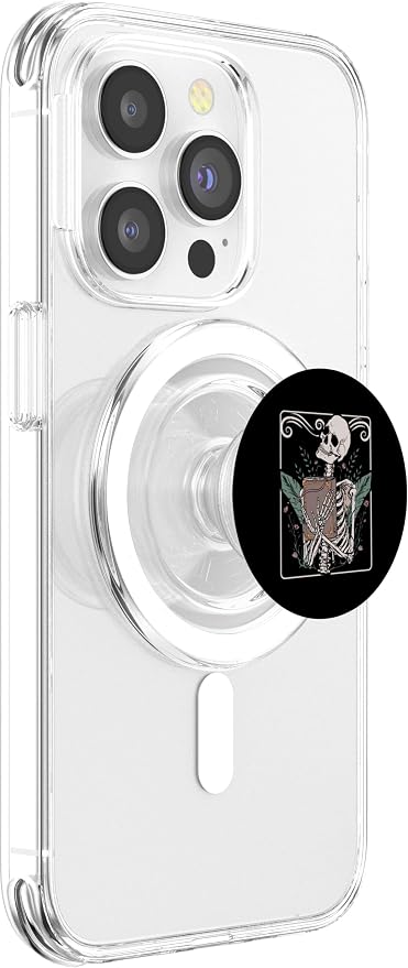 Tarot Card Skeleton Nu Goth Occult Witchcraft Witch Satanism PopSockets Adhesive PopGrip