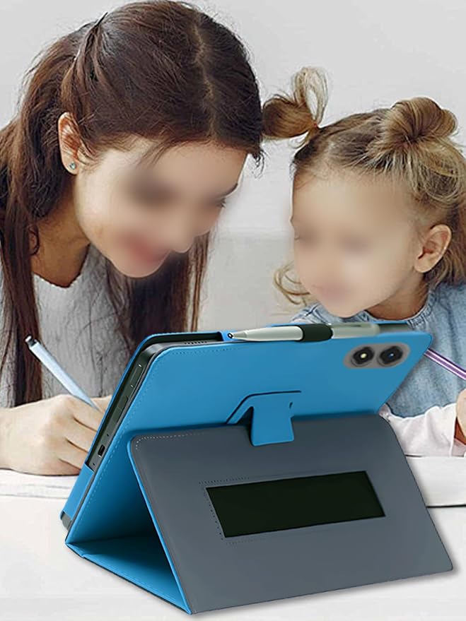 Case for TABWEE T50 11 Inch Tablet (Black) | PU Leather Folding Cover with Pen Holder and Wrist Strap Business Travel Portable