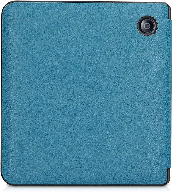 kwmobile Cover for Kobo Libra H2O Case - Slim PU Leather eReader Cover with Stand and auto Sleep funktion - Dark Blue