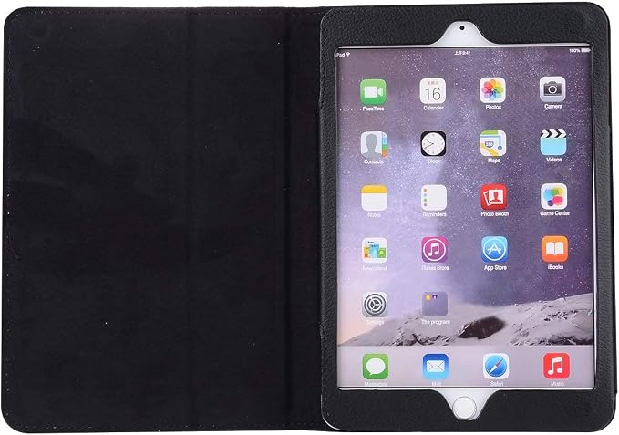Generic Slim Folding Folio Stand Case for iPad Pro 12.9-inch 2017/2015 (Old Model 2nd &amp 1st Generation) Lightweight Magnetic Closure PU Leather Flip Shockproof Auto Wake/Sleep Smart Cover Black
