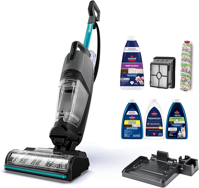 Bissell CrossWave HydroSteam Deluxe Wet Dry Vac, Multi-Purpose Vacuum, Wash, and Steam, Formula Included, Blue, 3515Q