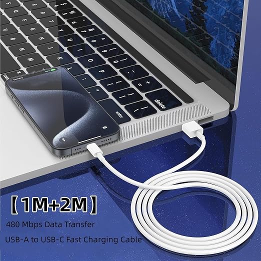 USB A to USB C Cable2 Pack [3FT+6FT] Carplay Cord for iPhone17/16/15 | USB A to USB C Cable2 Pack [3FT+6FT] Carplay Fast Charging Cord for iPhone17/16/15/iPad Pro/MacBook/Samsung GalaxyS26/25