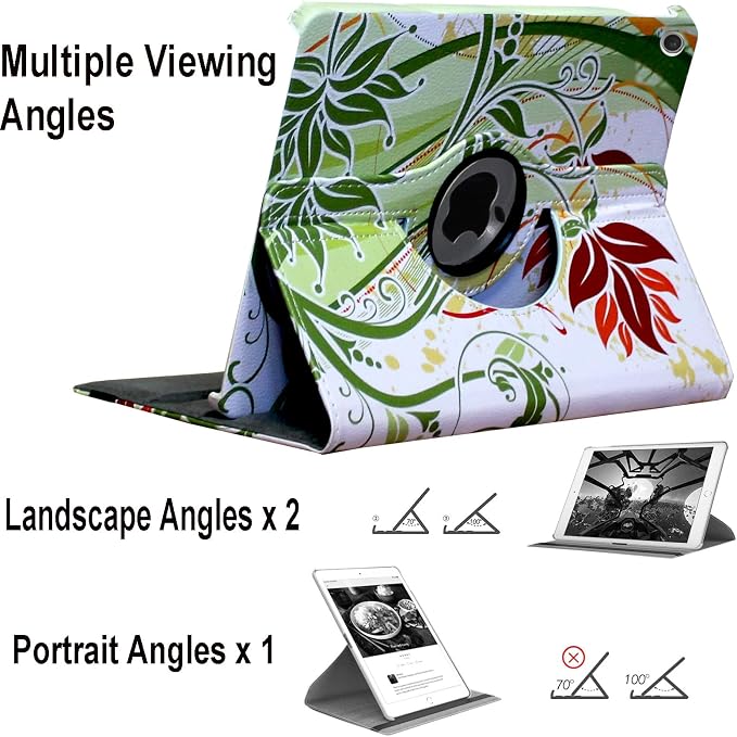 Case for iPad 10.2 inch for iPad 9th 8th 7th Generation Rotating Stand Smart Magnetic Auto Wake Up/Sleep Cover for A2602 A2603 A2604 A2605 MK2L3LL/A MK2P3LL/A MK673LL/A (Black)