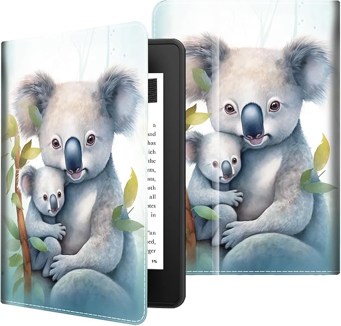 Case for 7 All-New Kindle Paperwhite 12th Gen 2024 &amp Kindle Colorsoft Signature Edition (2024 Release) PU Leather Folio Cover with Auto Wake/Sleep ，Blue Dragon