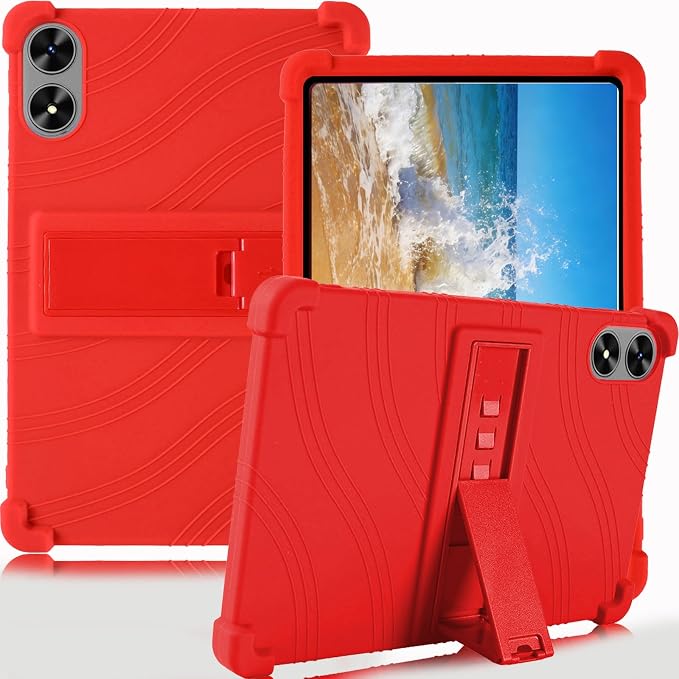 ATOOZ for SHARECLOUD P10_T Tablet Case 10.1 inch 2025Black | Soft Silicone Kids Case for Frameflow P10_A Tablet with PC Stand