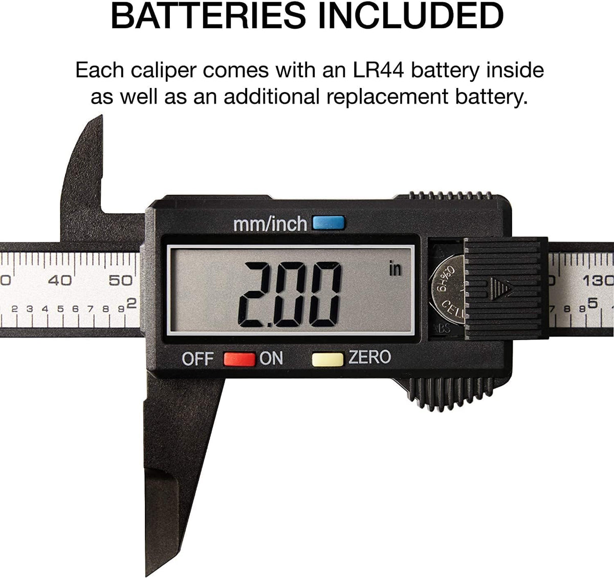 NEIKO 01417A 6” Digital Caliper | Electronic Measuring Tool | Range of 0-6”or 0-150mm | Inch and Millimeters | Large LCD Display | External and Internal Measuring Jaw | Zero Setting and Auto Off