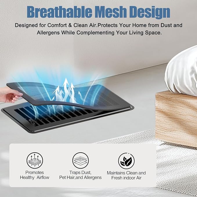 4x10 inch Air Vent Filters Screen mesh Cover, Wall & Ceiling Vents, Noise