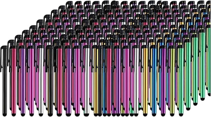 TCD 100 Pack Stylus Pen for iPad High Precision Universal Capacitive Bulk Digital Stylus Pen – Compatible w/iPhone Tablet Touchscreen Laptop – Rubber Tip Black Styluses for All Touch Screen Devices