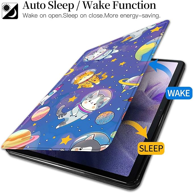 Case for Kindle Fire 7 Tablet (12th Generation 2022 Release) Baseball Theme 360 Degree Rotating Stand Protective Cover with Auto Sleep/Wake for Fire 7 2022 Tablet