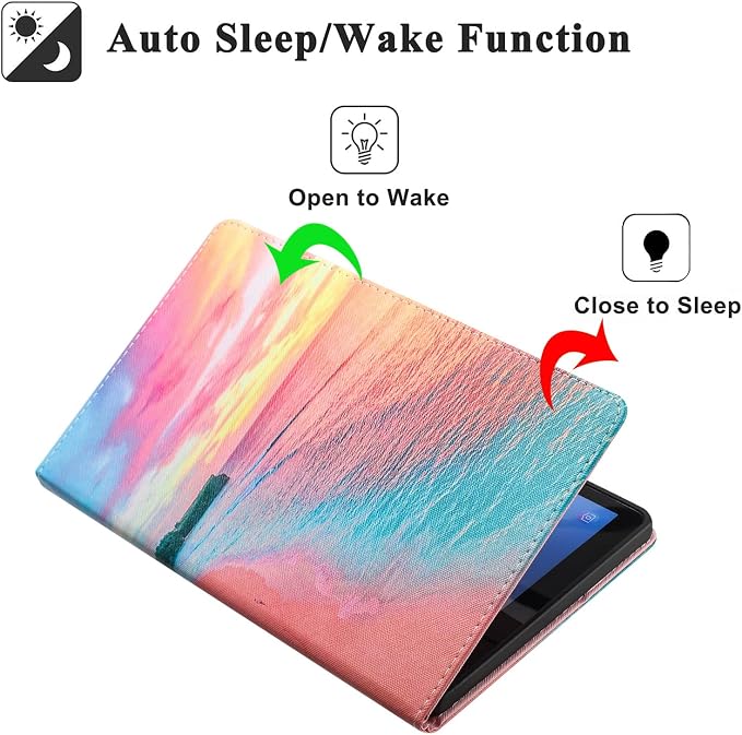 Case for Amazon Fire Max 11 Tablet (13th Generation 2023 Release) Auto Wake/Sleep Premium PU Leather Folding Stand Cover with Pen Holder &amp Multiple Viewing Angles - Beach